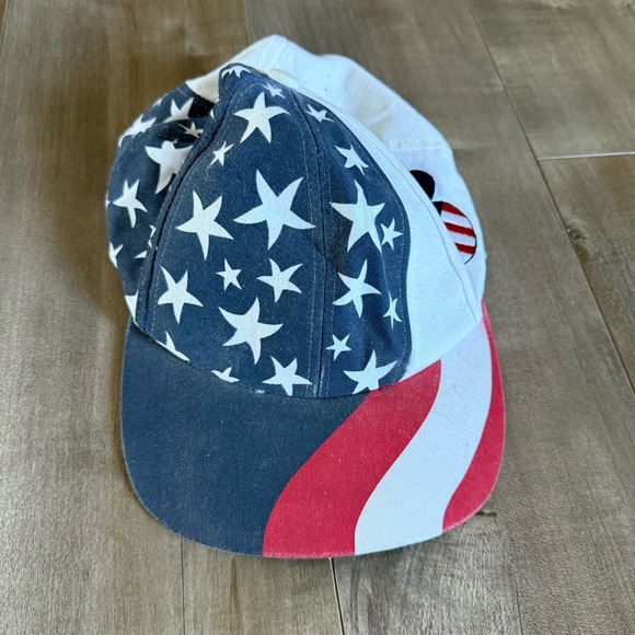 goofy's hat co Other - Vintage Goofy's Hat Co Snapback Disney Mickey Flag Stars Stripes Baseball Cap 90